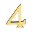 Heritage Brass Door Furniture Unlacquered Brass / Numerals / 4 Heritage Brass - Numeral 4 Concealed Fix 76mm (3") Matt Black