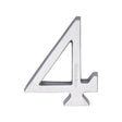Heritage Brass Door Furniture Satin Chrome / Numerals / 4 Heritage Brass - Numeral 4 Concealed Fix 76mm (3") Satin Chrome finish