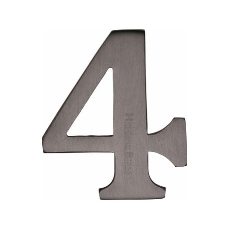Heritage Brass Door Furniture Matt Bronze / Numerals / 4 Heritage Brass - Numeral 4 Self Adhesive 51mm (2") Matt Bronze Finish