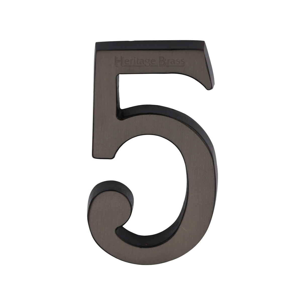 Heritage Brass Door Furniture Matt Bronze / Numerals / 5 Heritage Brass - Numeral 5 Concealed Fix 76mm (3") Matt Bronze finish
