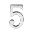 Heritage Brass Door Furniture Satin Chrome / Numerals / 5 Heritage Brass - Numeral 5 Concealed Fix 76mm (3") Satin Chrome finish