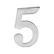 Heritage Brass Door Furniture Satin Chrome / Numerals / 5 Heritage Brass - Numeral 5 Self Adhesive 51mm (2") Satin Chrome Finish