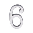 Heritage Brass Door Furniture Polished Chrome / Numerals / 6 Heritage Brass - Numeral 6 Concealed Fix 76mm (3") Polished Chrome finish