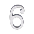 Heritage Brass Door Furniture Satin Chrome / Numerals / 6 Heritage Brass - Numeral 6 Concealed Fix 76mm (3") Satin Chrome finish