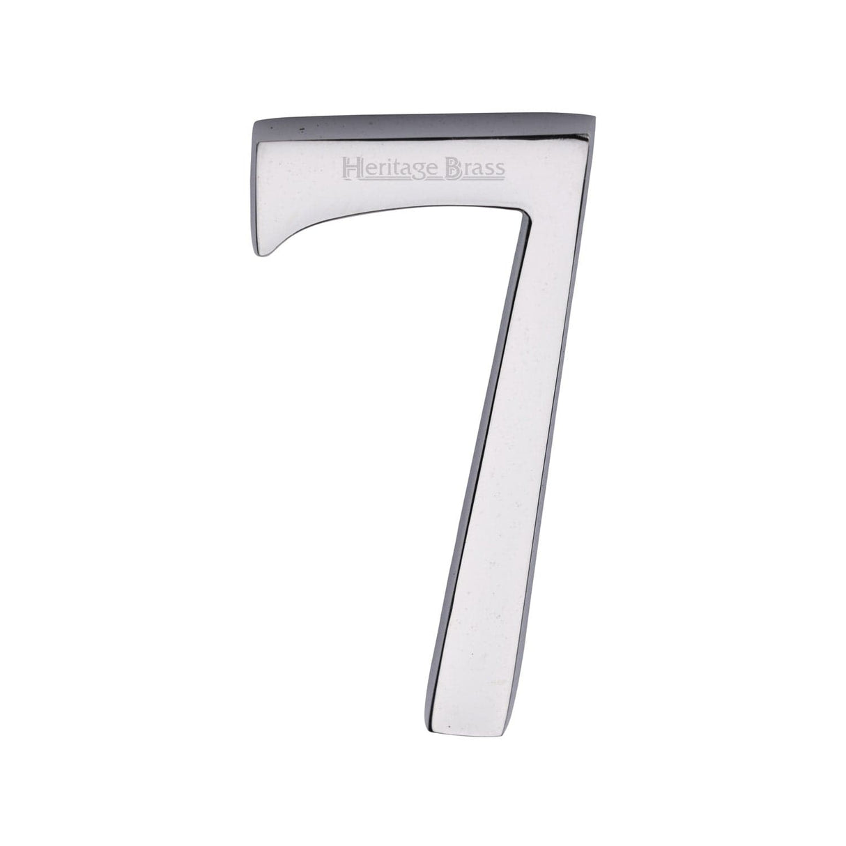 Heritage Brass Door Furniture Polished Chrome / Numerals / 7 Heritage Brass - Numeral 7 Concealed Fix 76mm (3") Polished Chrome finish