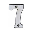 Heritage Brass Door Furniture Polished Chrome / Numerals / 7 Heritage Brass - Numeral 7 Face Fix 76mm (3") Polished Chrome Finish