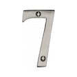 Heritage Brass Door Furniture Satin Nickel / Numerals / 7 Heritage Brass - Numeral 7 Face Fix 76mm (3") Satin Nickel Finish