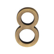 Heritage Brass Door Furniture Antique Brass / Numerals / 8 Heritage Brass - Numeral 8 Concealed Fix 76mm (3") Antique Brass finish Brass finish