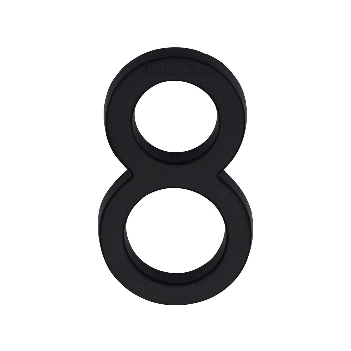 Heritage Brass Door Furniture Matt Black / Numerals / 8 Heritage Brass - Numeral 8 Concealed Fix 76mm (3") Matt Black