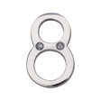 Heritage Brass Door Furniture Polished Chrome / Numerals / 8 Heritage Brass - Numeral 8 Face Fix 51mm (2") Polished Chrome Finish