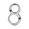Heritage Brass Door Furniture Polished Chrome / Numerals / 8 Heritage Brass - Numeral 8 Face Fix 76mm (3") Polished Chrome Finish