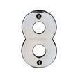 Heritage Brass Door Furniture Polished Chrome / Numerals / 8 Heritage Brass - Numeral 8 Face Fix 76mm (3") Polished Chrome Finish