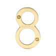 Heritage Brass Door Furniture Satin Brass / Numerals / 8 Heritage Brass - Numeral 8 Face Fix 76mm (3") Satin Brass Finish
