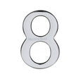 Heritage Brass Door Furniture Polished Chrome / Numerals / 8 Heritage Brass - Numeral 8 Self Adhesive 51mm (2") Polished Chrome Finish