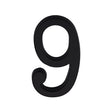 Heritage Brass Door Furniture Matt Black / Numerals / 9 Heritage Brass - Numeral 9 Concealed Fix 76mm (3) Matt Black