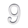 Heritage Brass Door Furniture Satin Chrome / Numerals / 9 Heritage Brass - Numeral 9 Concealed Fix 76mm (3) Satin Chrome finish
