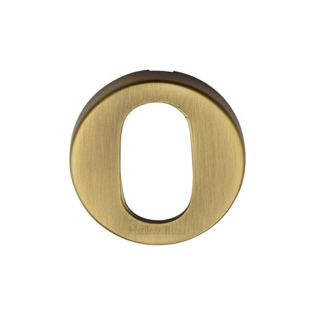 Heritage Brass Door Furniture Antique Brass / Oval Profile Escutcheons Heritage Brass - Oval Profile Cylinder Escutcheon Antique Brass Finish