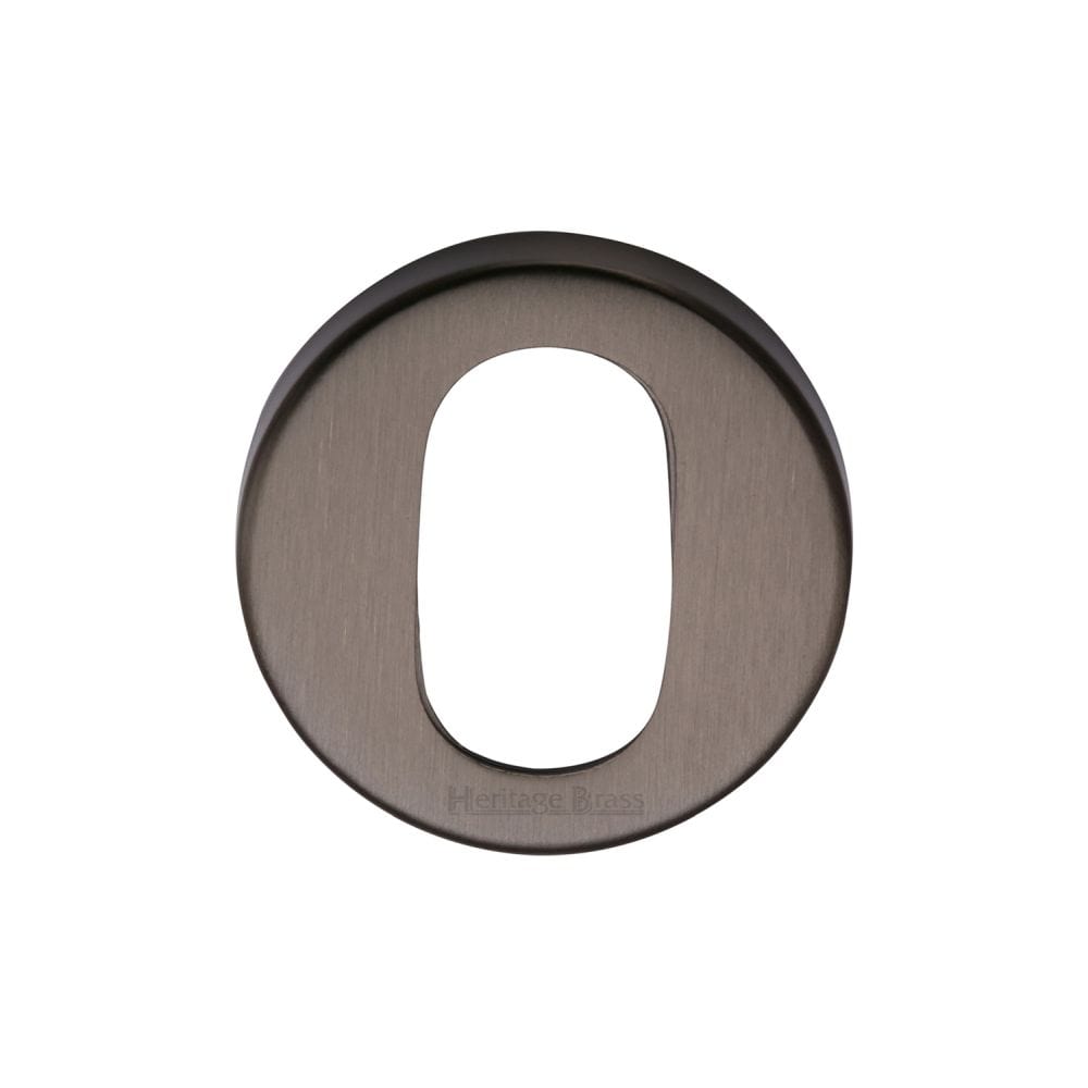 Heritage Brass Door Furniture Matt Bronze / Oval Profile Escutcheons Heritage Brass - Oval Profile Cylinder Escutcheon Matt Bronze Finish