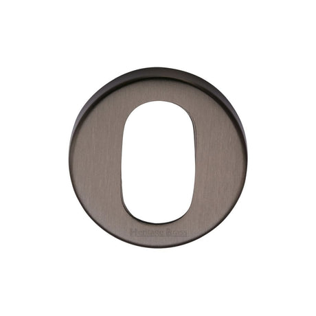 Heritage Brass Door Furniture Matt Bronze / Oval Profile Escutcheons Heritage Brass - Oval Profile Cylinder Escutcheon Matt Bronze Finish