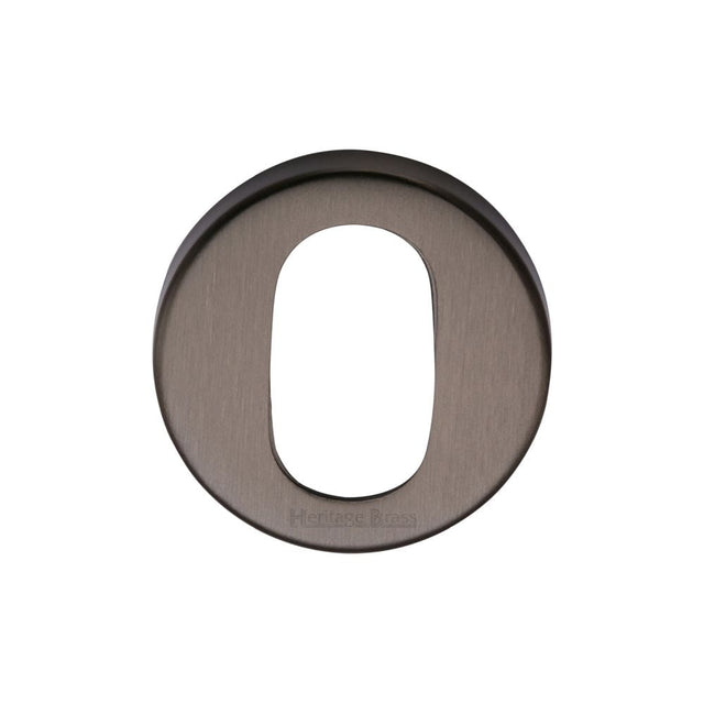 Heritage Brass Door Furniture Matt Bronze / Oval Profile Escutcheons Heritage Brass - Oval Profile Cylinder Escutcheon Matt Bronze Finish