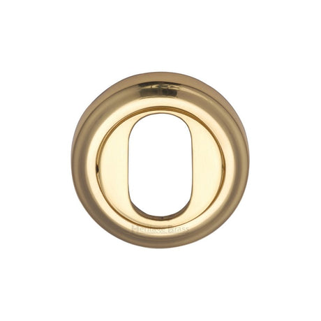 Heritage Brass Door Furniture Polished Brass / Oval Profile Escutcheons Heritage Brass - Oval Profile Cylinder Escutcheon Polished Brass Finish