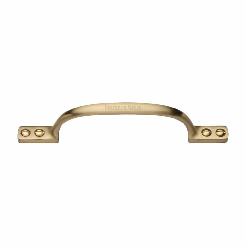 Heritage Brass Door Furniture Satin Brass / Pull Handles (Face Fix) Heritage Brass - Pull Handle Russell Design 152mm Satin Brass Finish