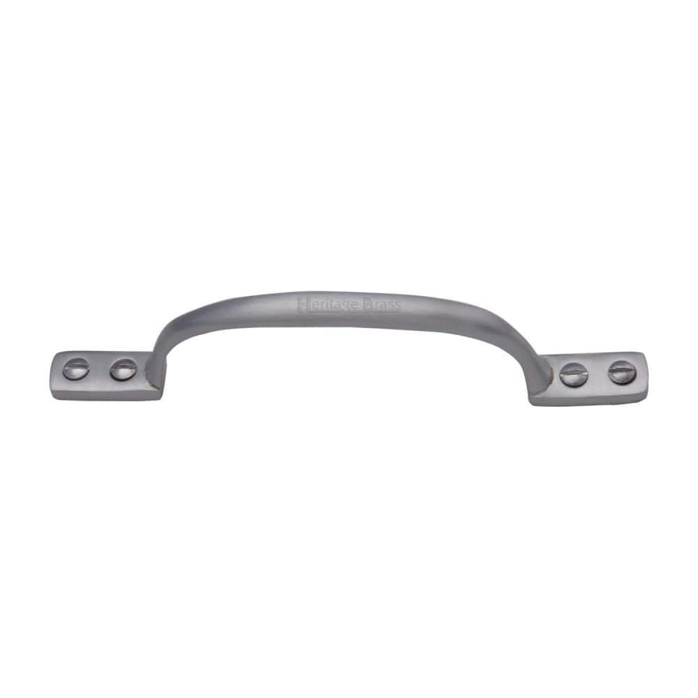 Heritage Brass Door Furniture Satin Chrome / Pull Handles (Face Fix) Heritage Brass - Pull Handle Russell Design 152mm Satin Chrome Finish