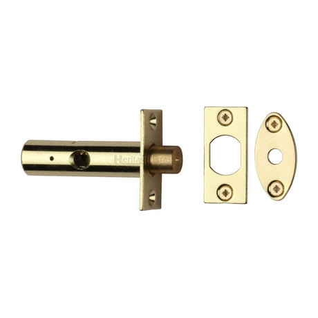 Heritage Brass Locks & Latches Polished Brass / Rack Bolt Heritage Brass - Rack Bolt without Turn Polished Brass Finish
