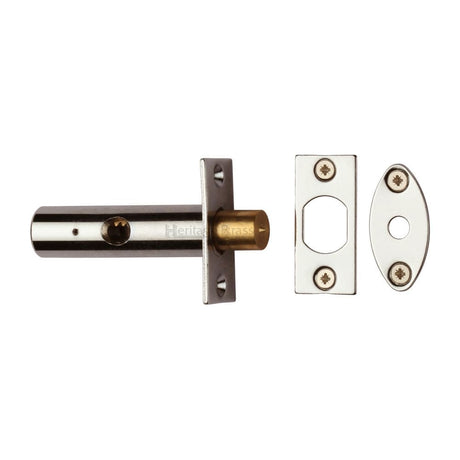 Heritage Brass Locks & Latches Polished Nickel / Rack Bolt Heritage Brass - Rack Bolt without Turn Polished Nickel Finish
