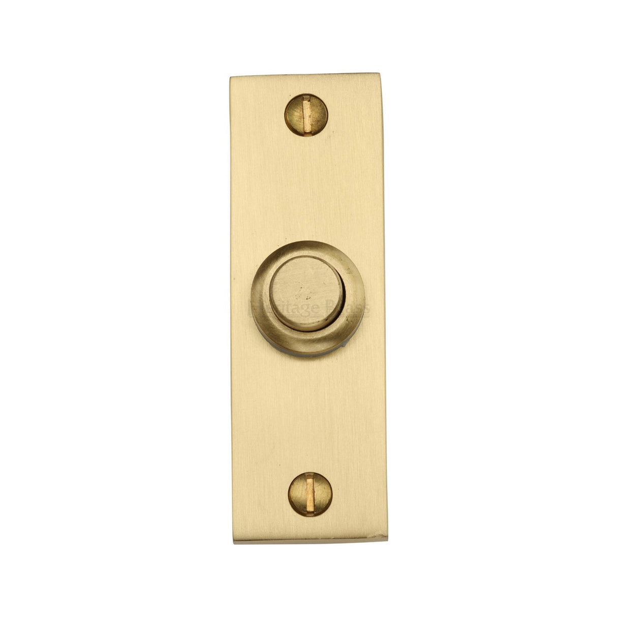 Heritage Brass Door Furniture Satin Brass / Rectangular Bell Push Heritage Brass - Rectangular Bell Push Satin Brass finish