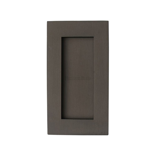 Heritage Brass Door Furniture Matt Bronze / Flush Handle / Rectangular Heritage Brass - Rectangular Flush Pull 105 x 58mm Matt Bronze Finish