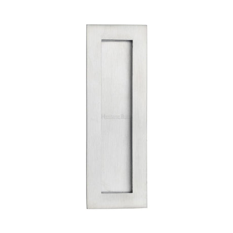 Heritage Brass Door Furniture Satin Chrome / Flush Handle / Rectangular Heritage Brass - Rectangular Flush Pull 175 x 58mm Satin Chrome Finish