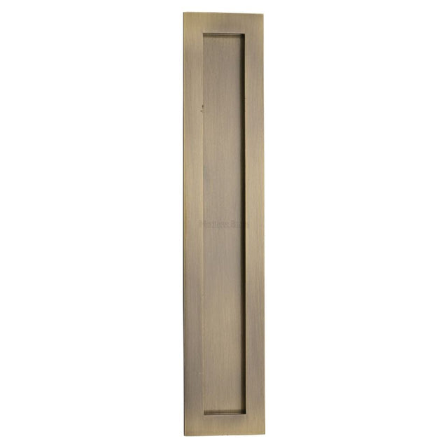 Heritage Brass Door Furniture Antique Brass / Flush Handle / Rectangular Heritage Brass - Rectangular Flush Pull 300 x 58mm Antique Brass Finish