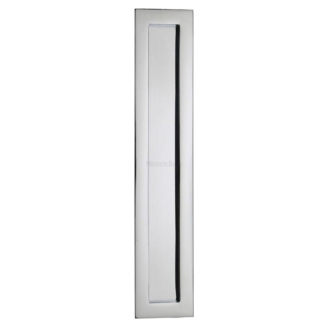 Heritage Brass Door Furniture Polished Chrome / Flush Handle / Rectangular Heritage Brass - Rectangular Flush Pull 300 x 58mm Polished Chrome Finish
