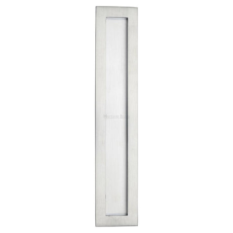 Heritage Brass Door Furniture Satin Chrome / Flush Handle / Rectangular Heritage Brass - Rectangular Flush Pull 300 x 58mm Satin Chrome Finish