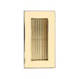 Heritage Brass Door Furniture Polished Brass / Flush Handle / Rectangular Heritage Brass - Reeded Rectangular Flush Pull 105 x 58mm Polished Brass Finish