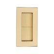 Heritage Brass Door Furniture Satin Brass / Flush Handle / Rectangular Heritage Brass - Reeded Rectangular Flush Pull 105 x 58mm Satin Brass Finish