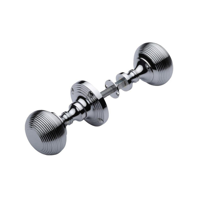 Heritage Brass Door Furniture Polished Chrome / Rim Knobs Heritage Brass - Reeded Rim Knob Polished Chrome Finish
