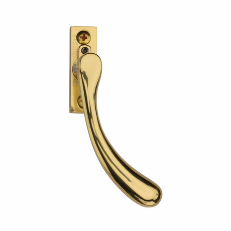 Heritage Brass Window Furniture Unlacquered Brass / Right Hand / Yes Heritage Brass - Right-Handed Espagnolette Handle Ball Design Unlacquered Brass finish