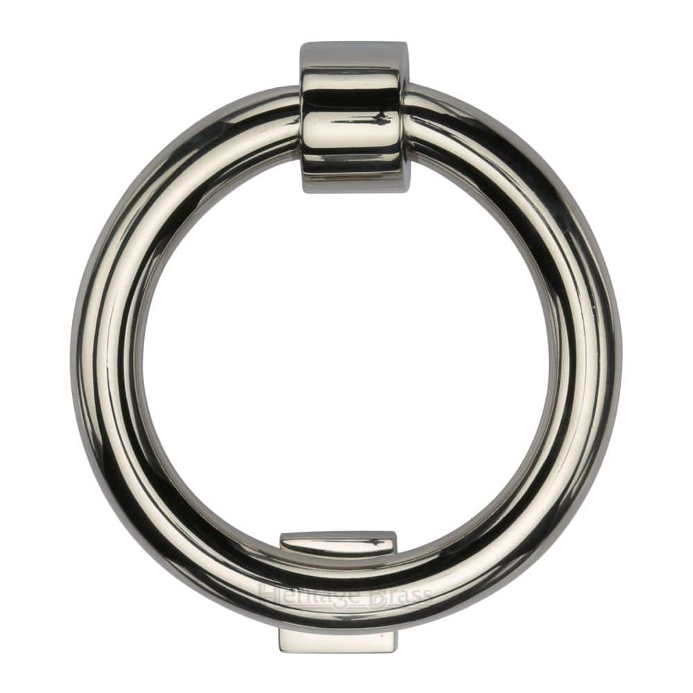 Heritage Brass Door Furniture Polished Nickel / Ring Door Knocker Heritage Brass - Ring Knocker Polished Nickel Finish