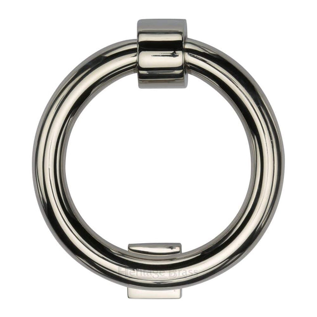 Heritage Brass Door Furniture Polished Nickel / Ring Door Knocker Heritage Brass - Ring Knocker Polished Nickel Finish