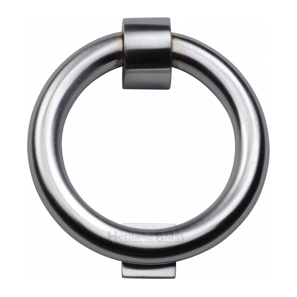 Heritage Brass Door Furniture Satin Chrome / Ring Door Knocker Heritage Brass - Ring Knocker Satin Chrome Finish