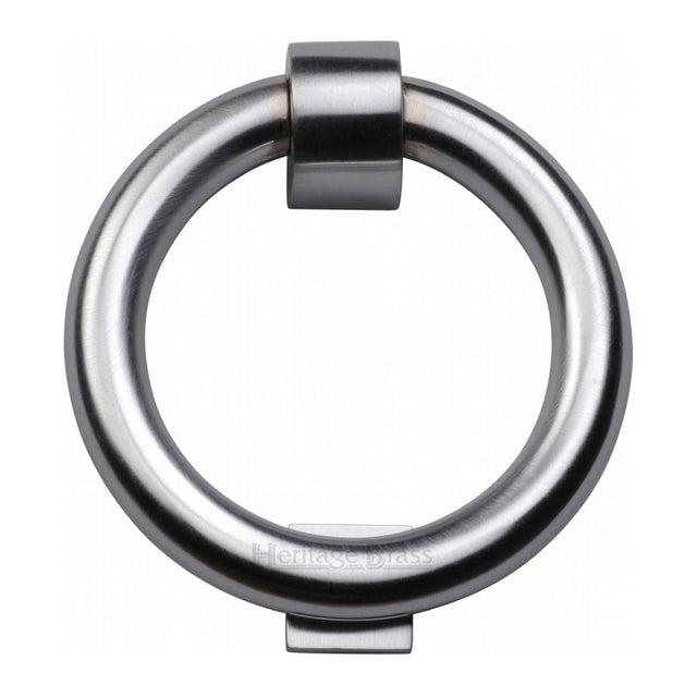 Heritage Brass Door Furniture Satin Chrome / Ring Door Knocker Heritage Brass - Ring Knocker Satin Chrome Finish