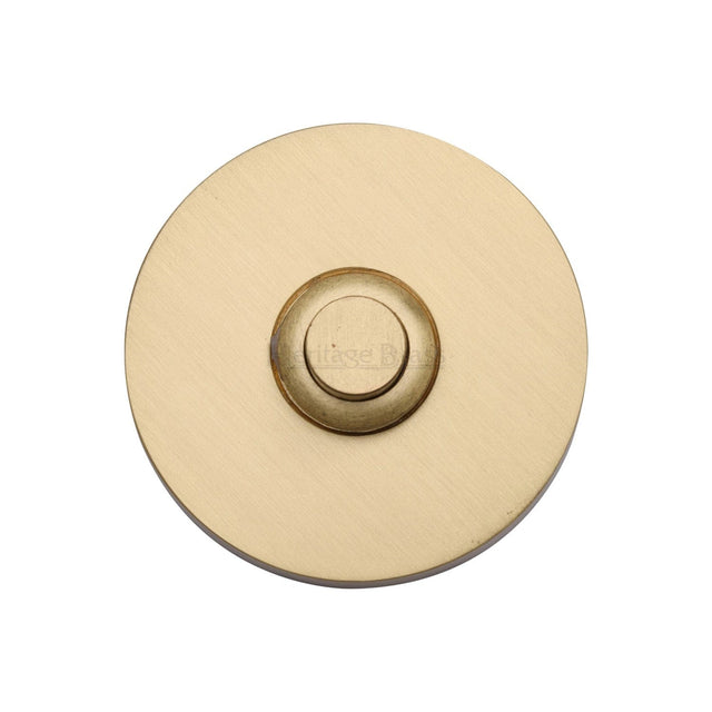Heritage Brass Door Furniture Satin Brass / Round Bell Push Heritage Brass - Round Bell Push Satin Brass finish