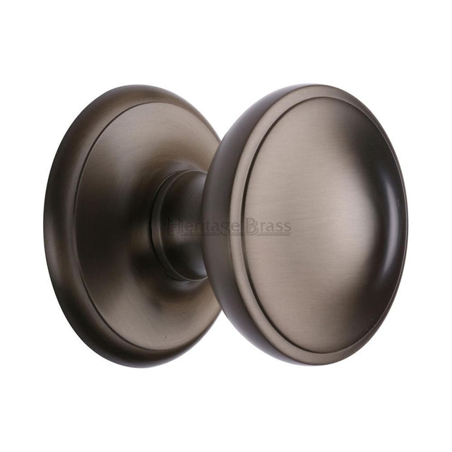 Heritage Brass Door Furniture Matt Bronze / Round Centre Door Knob Heritage Brass - Round Centre Door Knob 3" Matt Bronze Finish