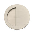 Heritage Brass Door Furniture Satin Nickel / Flush Handle / Round Heritage Brass - Round Half Moon Flush Pull Satin Nickel Finish