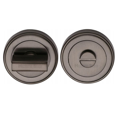 Heritage Brass Door Furniture Matt Bronze / Yes Heritage Brass - Round Turn & Release Cylinder with stepped edge Matt