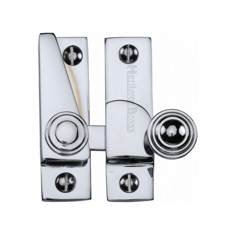 Heritage Brass Window Furniture Polished Chrome / Sash Window Quadrant Fasteners / Yes Heritage Brass - Sash Fastener Polished Chrome Finish