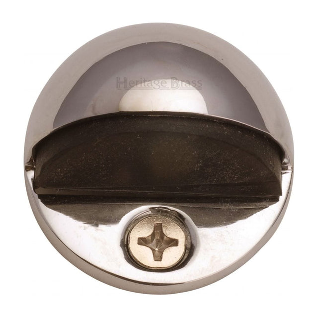 Heritage Brass Door Furniture Polished Nickel / Floor Door Stop Heritage Brass - Shielded Door Stop Polished Nickel Finish