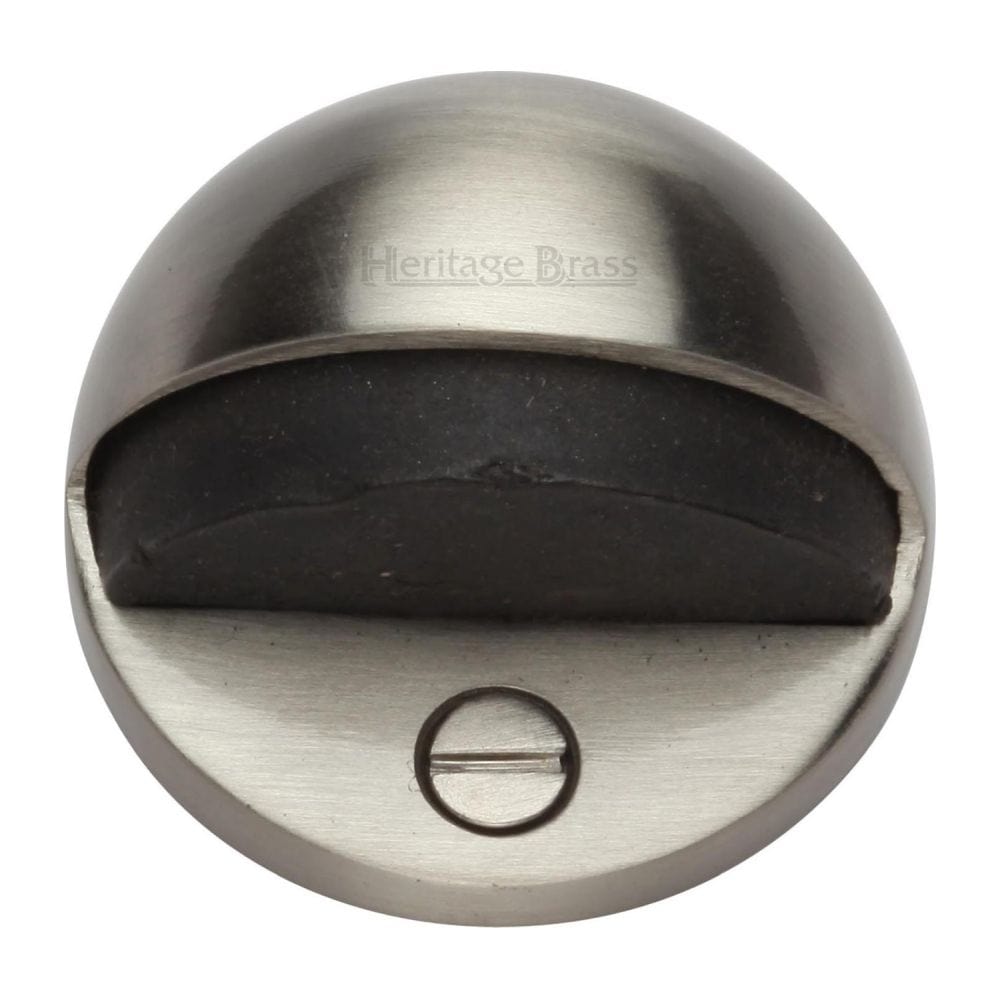 Heritage Brass Door Furniture Satin Nickel / Floor Door Stop Heritage Brass - Shielded Door Stop Satin Nickel Finish